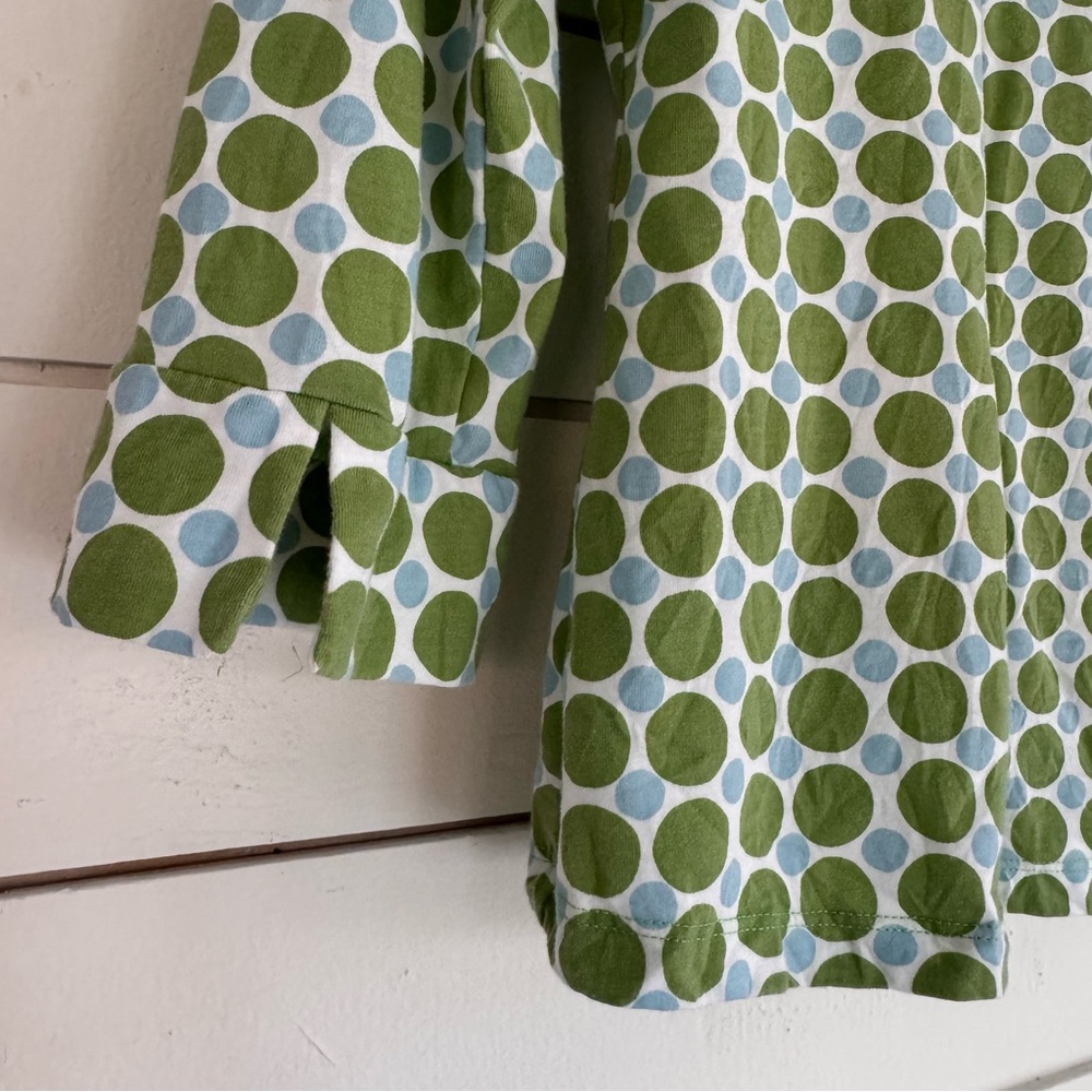 Vintage Boden green & blue circle print button down shirt. Size: Small - Picture 6 of 7